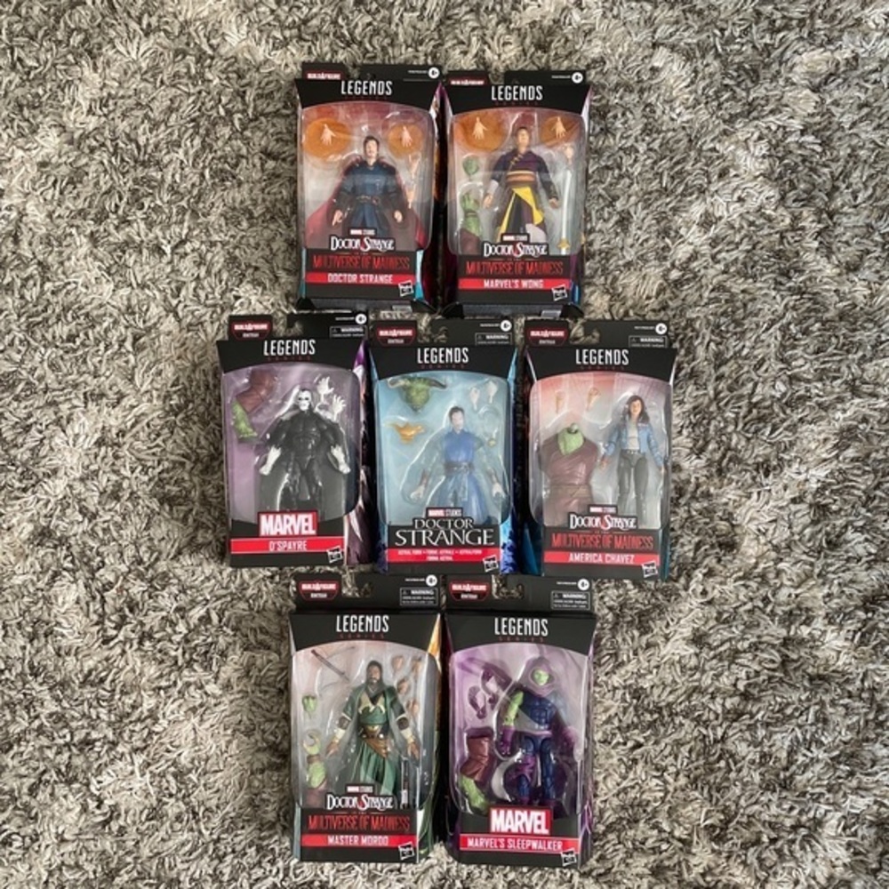 Doctor Strange Multiverse of Madness Marvel Legends BAF‎ Complete Set Brand New!